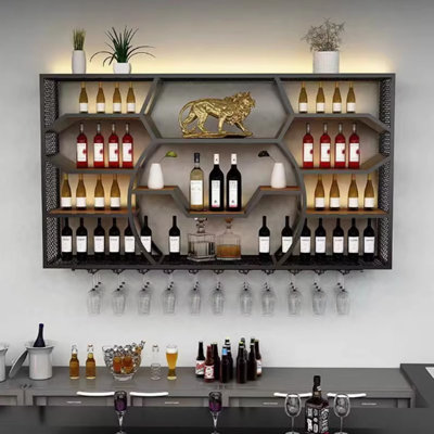 Versatile and stylish wall-mounted wine rack by L Wall-hanging Wine Rhythm