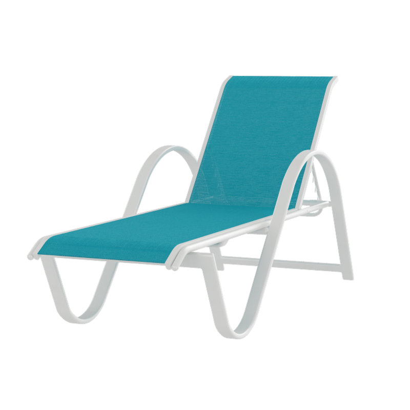 Chaise longue d'extérieur en métal Lanai
