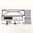 7-Light Black Linear Chandelier Kitchen Island