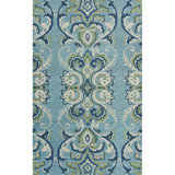 Adelaide Hand Hooked Aqua/Green/Ivory Wool Rug