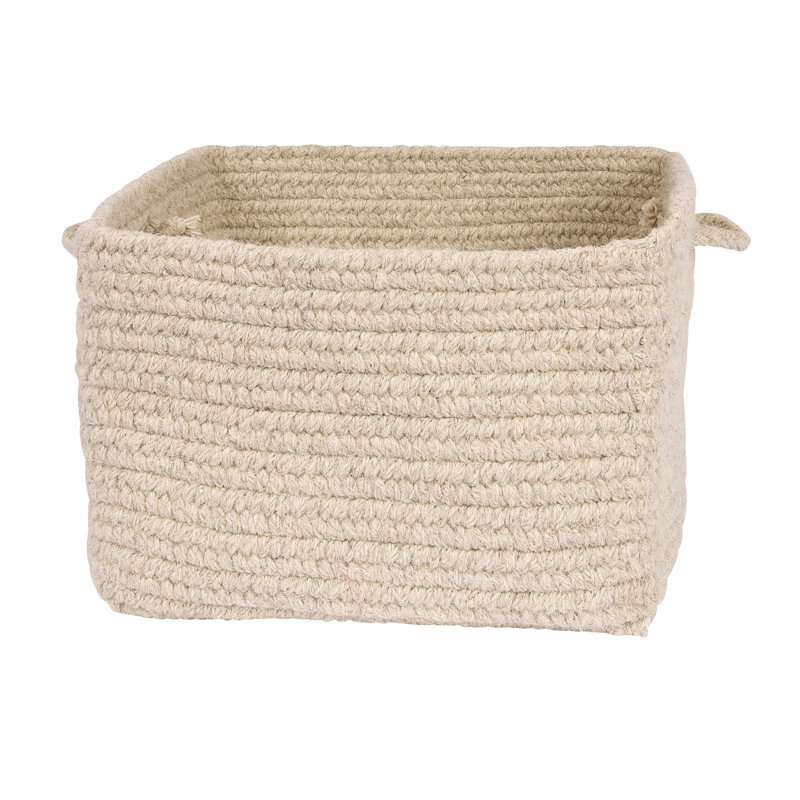 Panier en tissu, H 10 po x l 14 po x p 14 po, Gris clair