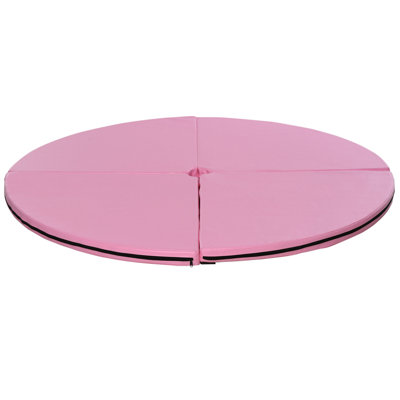 Soozier Extra-Protective Pole Dance Mat with Folding, Lightweight Pole Crash Mat, Soft Pole Dancing Floor Mat, Pink