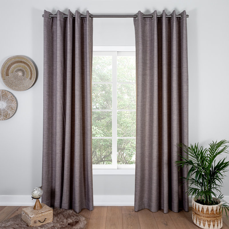 Paire semi-transparente Gaia, Taupe, L 60 po x L 90 po