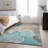 Premium Machine Washable Cerrito AMF517 Teal Rug-103835320