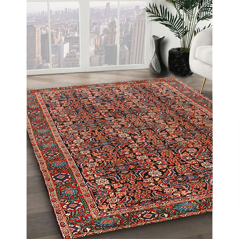 Tapis brun à motif oriental, Rectangle 7 pi x 9 pi