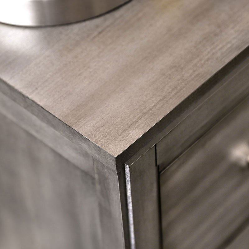 Table de chevet transitionnelle 1pc, Gris