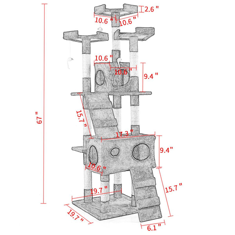 Delinia 67'' H Cat Tree