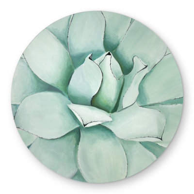 Succulent Closeup - Cactus Round Outdoor Area Rug for Decor