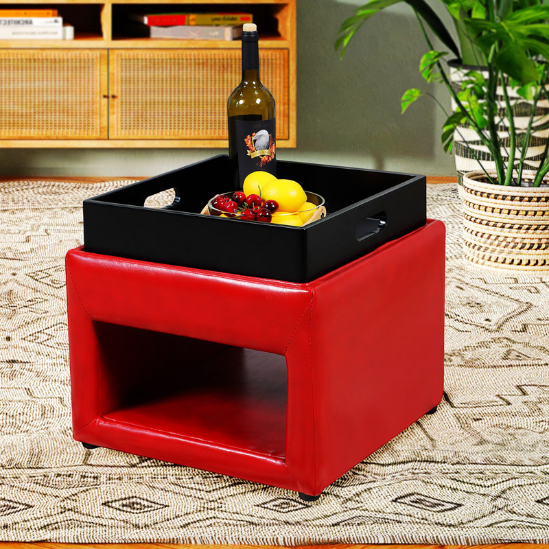 Table basse Coler, Noir, Rouge