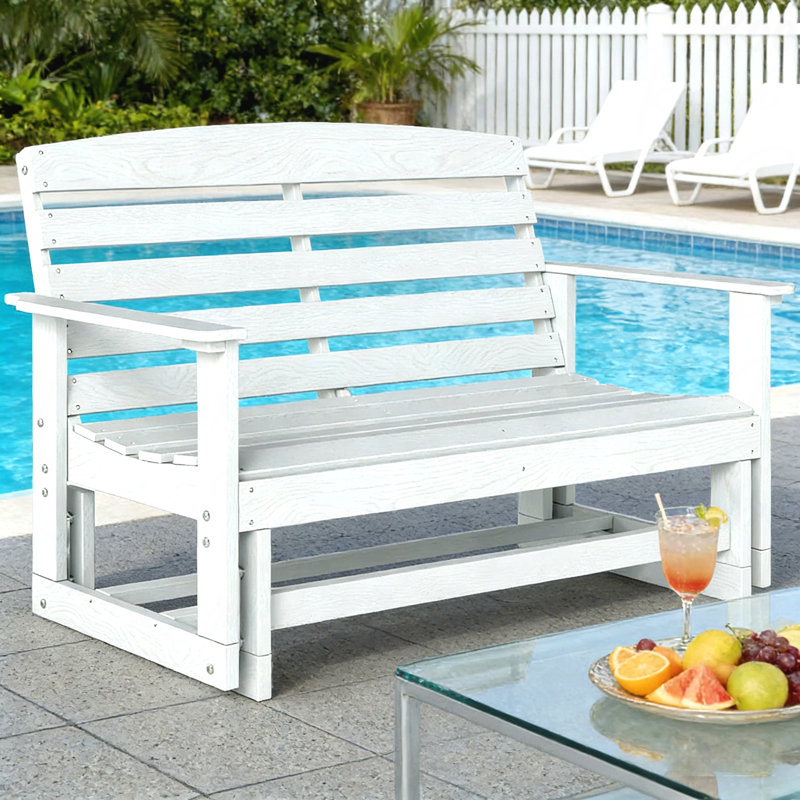 Double chaise berçante, banc oscillant attrayant, Blanc