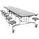 National Public Seating 97'' Rectangle Stool Cafeteria Table