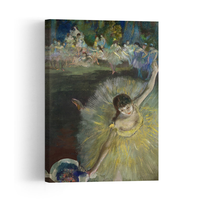 End Of An Arabesque, 1876 Abstract Contemporary Flower Wall Art Print by Edgar Degas - 1 Piece Wrapped Canvas Wall Art