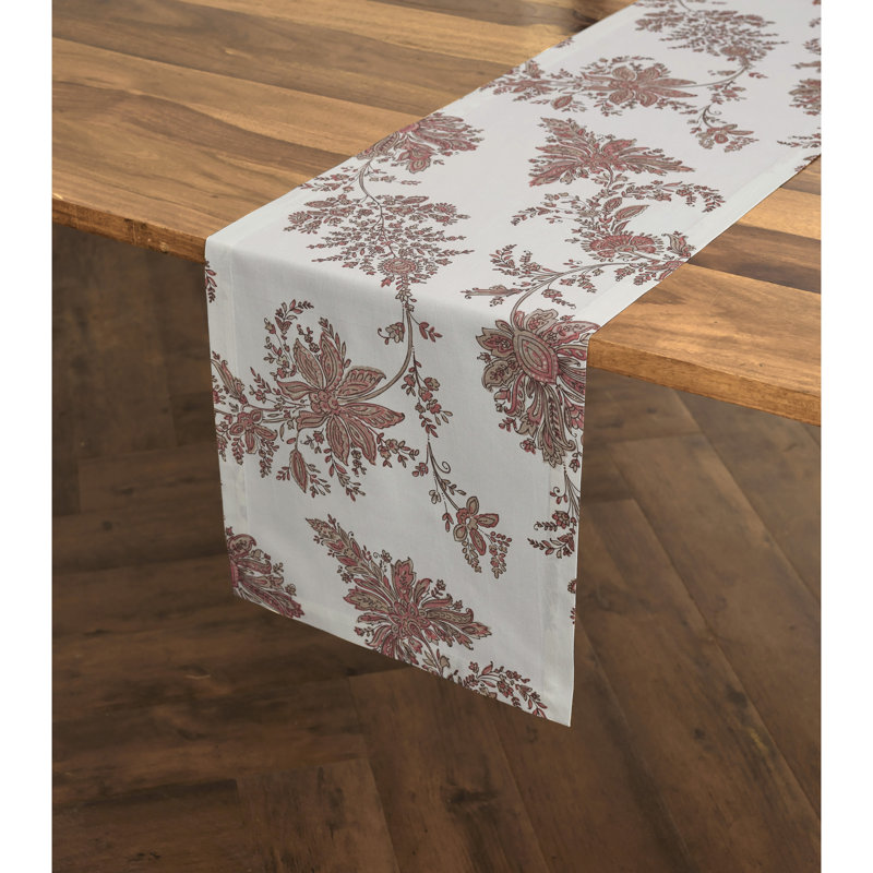Florence Cotton Linen Table Runner, 72" x 14"