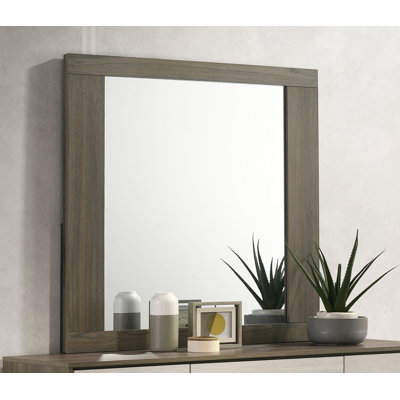Miroir de commode Litchfield chêne gris