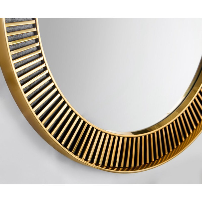 Modern History Brass Round Mirror