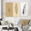 «Minimal Botanicals, feuille simple sur beige II», 3 pièces-313293833-313293832