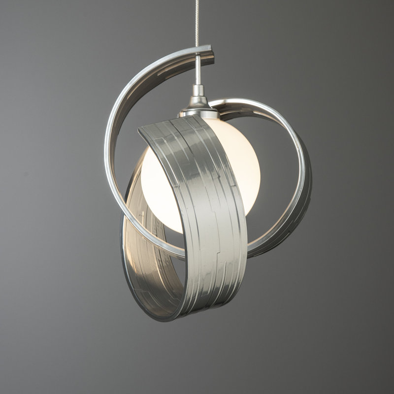 Riza 1 - Light Unique Geometric Pendant, Sterling