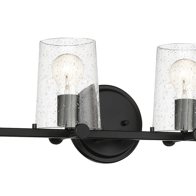 Éclairage pour meuble-lavabo 4 lumières Lingle, Noir mat