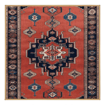 Machine Washable Persian Brown Area Rug