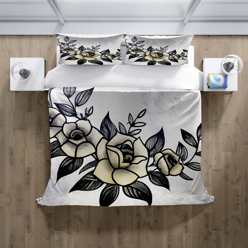 Ensemble de housse de couette , Housse de couette simple + 1 taie décorative pour