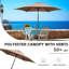 Parasols d'extérieur 9 pi avec inclinaison et manivelle-591123716