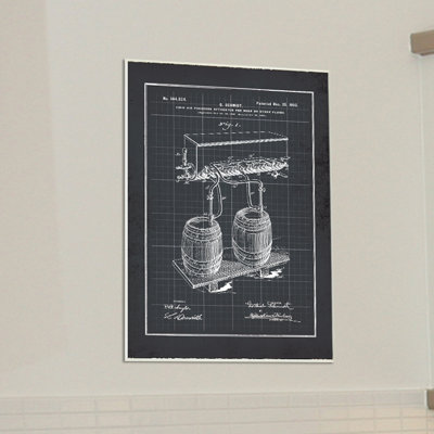 " Vintage Brewing Process Blueprint " by Jo Moulton