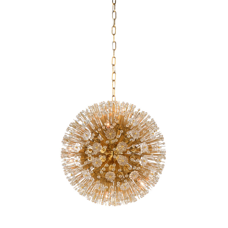 Lustre sphérique spoutnik 10 lumières Lolita, H 20 po x l 20 po x P 20 po