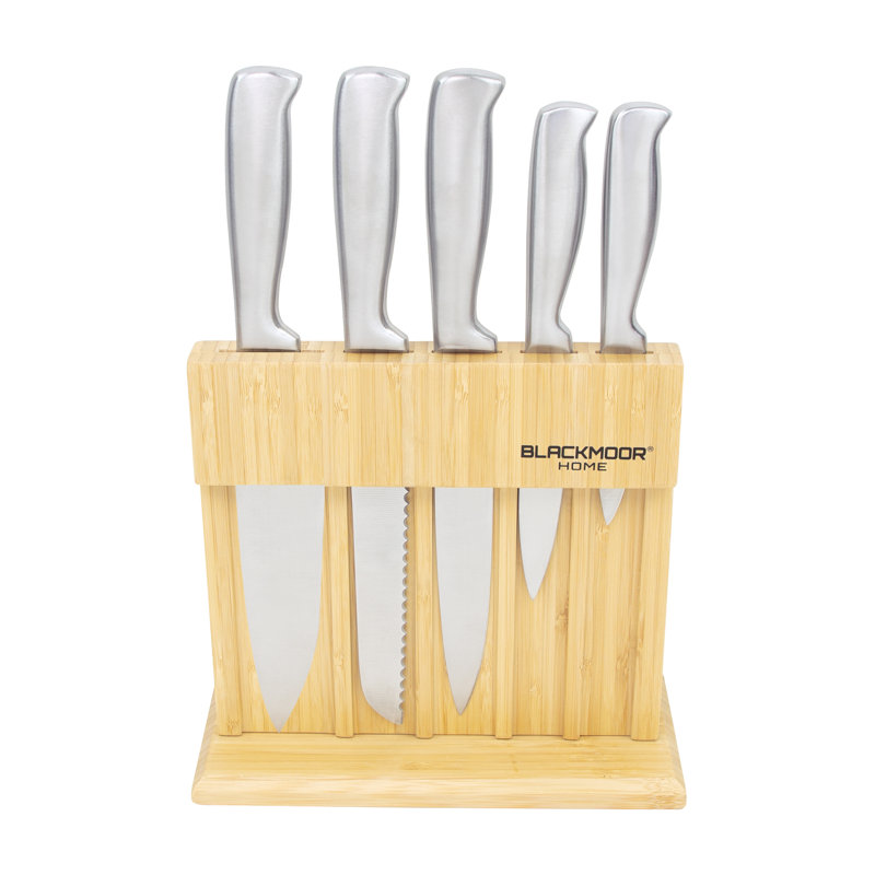 Blackmoor 6 Piece Stainless Steel Knife Block Set