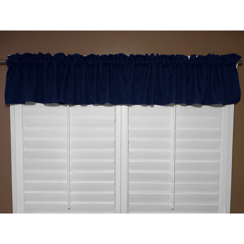 Cantonnière sur mesure l 58 po Pastorella, L 58 po x L 18 po, Bleu marine