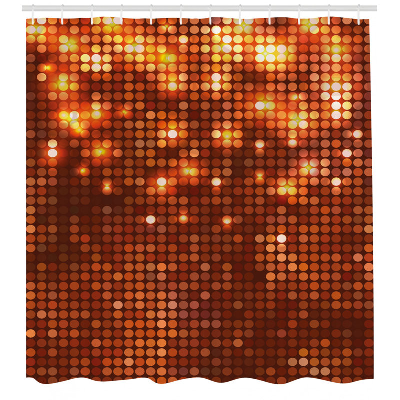 Abstract Shower Curtain with Hooks Included, 70" H x 69" W