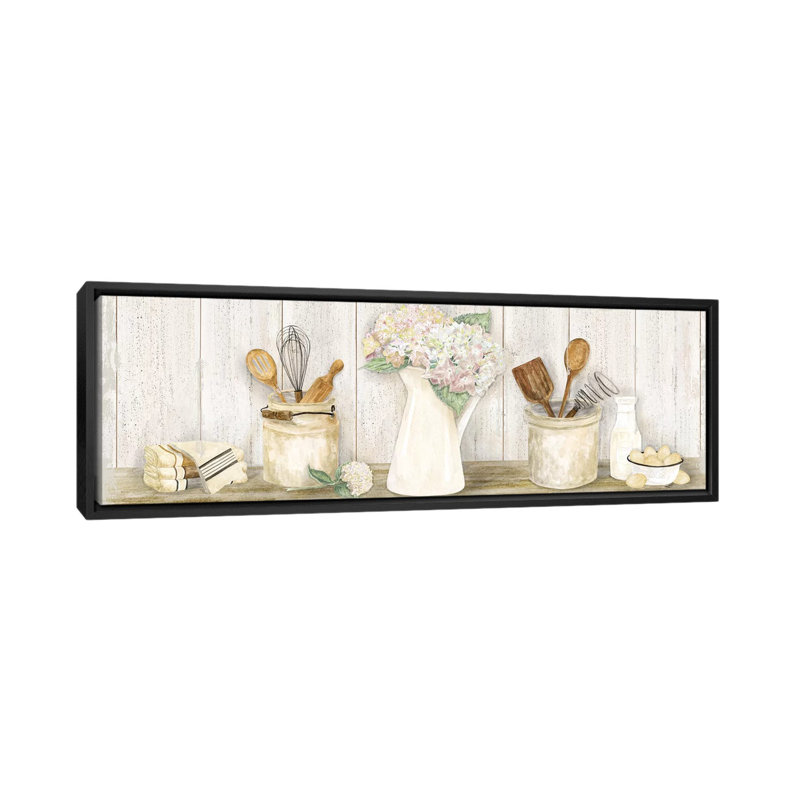 Panneau de cuisine rétro par Tara Reed, impression d'art graphique panoramique, H 20 po x l 60 po x P 1,5 po