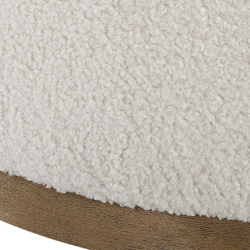 Repose-pieds pivotant en peau de mouton Kywan Swirl