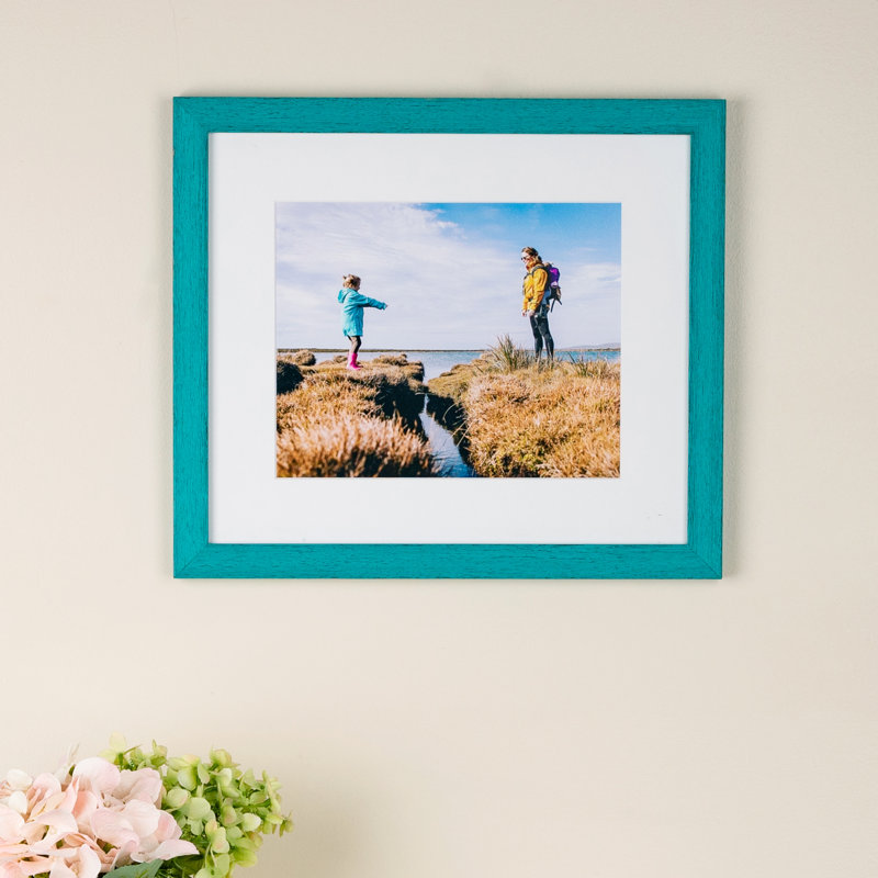 Asuncion Wood Matte Picture Frame, 4" x 6", Aqua
