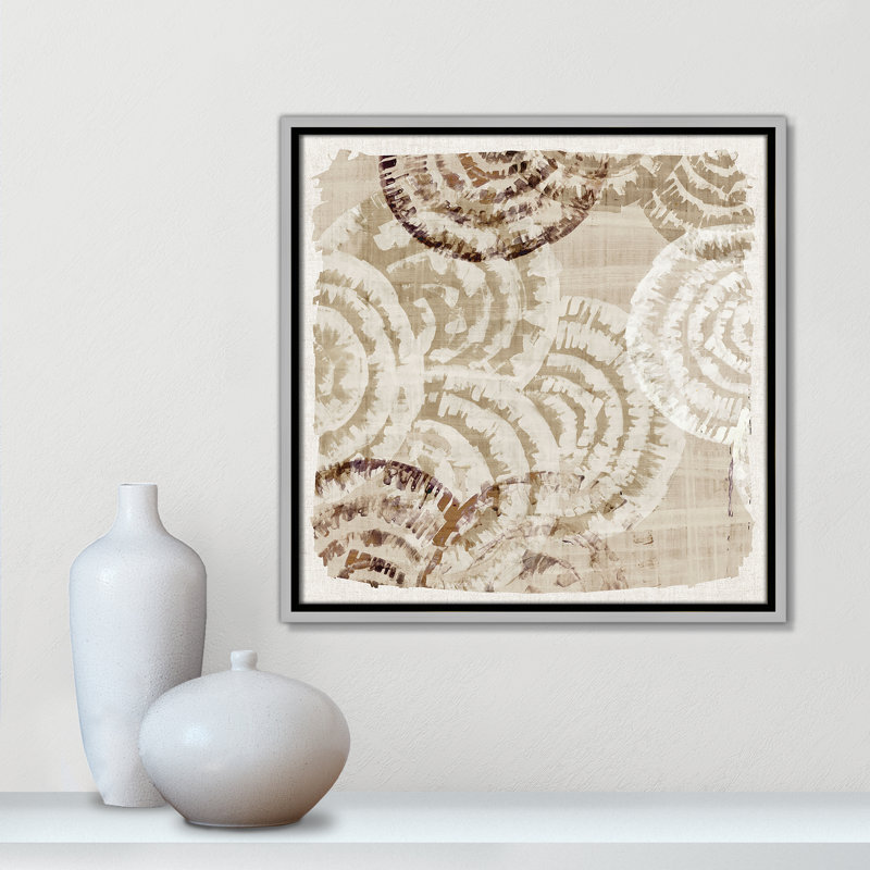 Motif Whicker II par Eva Watts, H 17,5 po x l 17,5 po, Argent