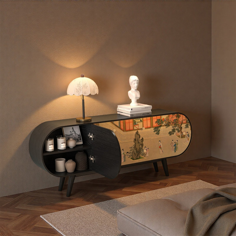 Spacious Ash Wood Sideboard Cabinet