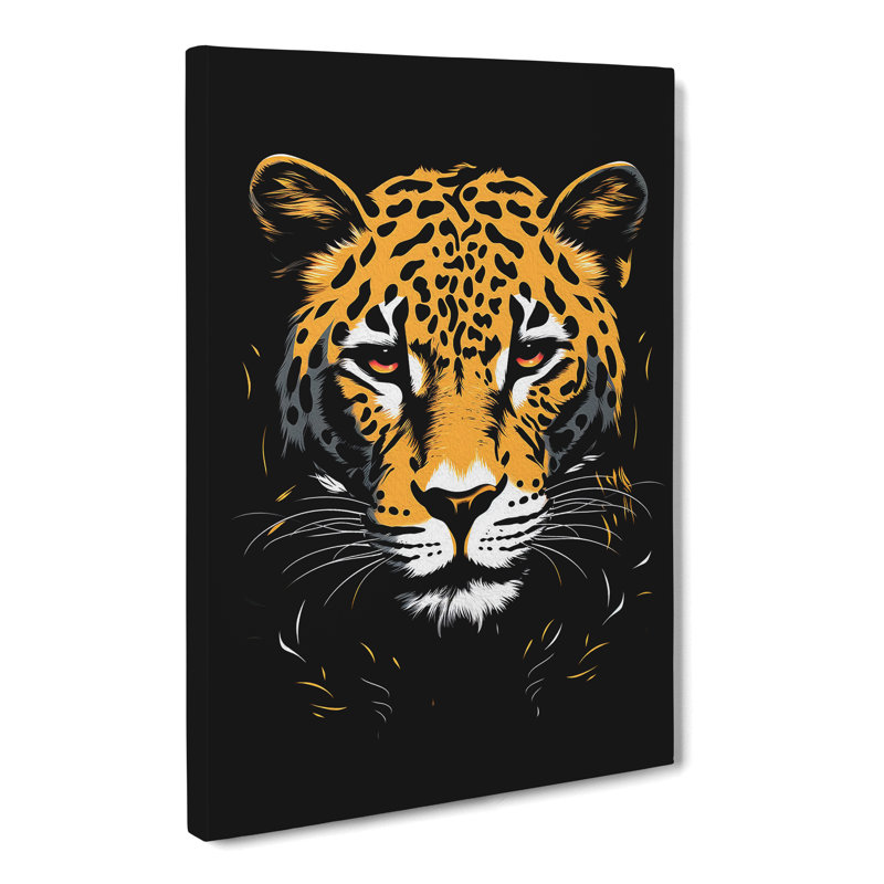 Leopard Line - Wrapped Canvas, 60cm H x 40cm W x 3cm D