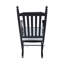 Chaise berçante en bois NOIR, sans passe-partout