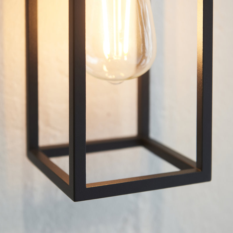 Butoves Black 27cm H Outdoor Wall Lantern