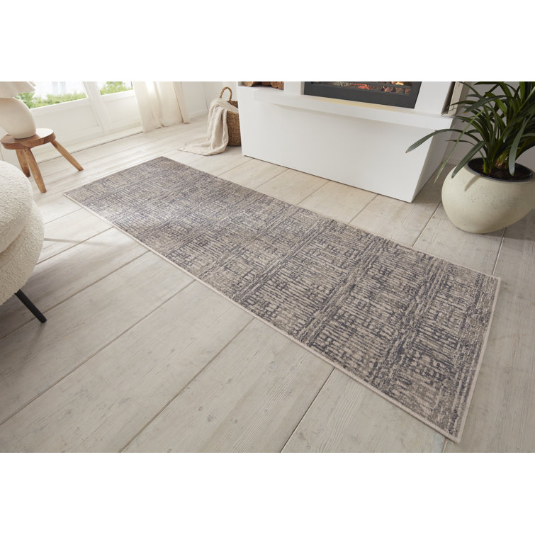 Machine Woven 100% Polypropylene Ivory/Grey/Beige Rug