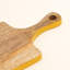 Yellow Edge Mango Wood Serving Board with Handle – Wooden Cheese & Charcuterie Board, 30.5 cm