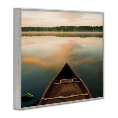 «Canoe on Lake Warm Sunrise», estampe numérique par Danita Delimont
