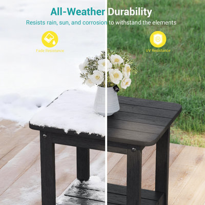 Table de bout d'extérieur en plastique / résine Adirondack