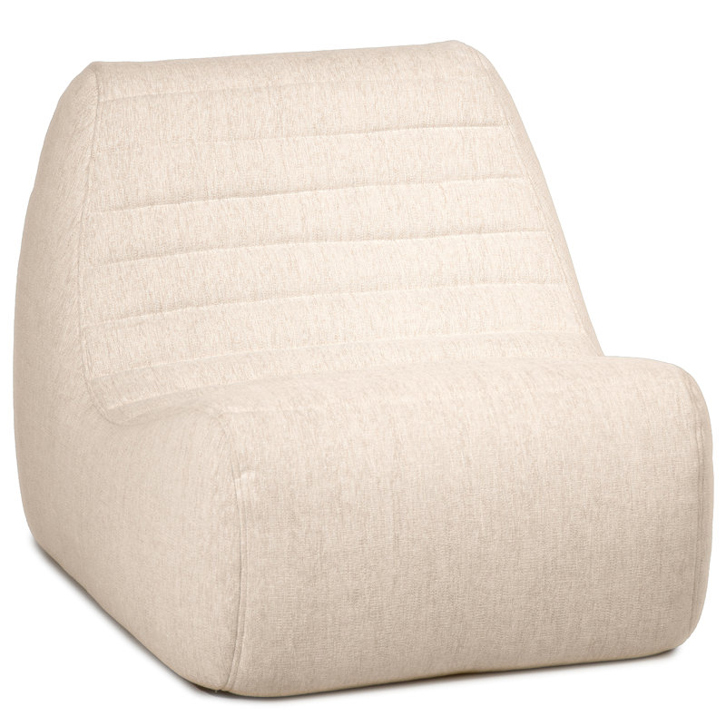 Big Joe Solvana Lounge Chair, Outdoor Performance Linen Weather-Resistant Fabric, Primary Chair, Sunlit Cream, Sunlit Cream