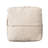 Ivory/Natural Farmhouse Checkered Hand-Woven Jute Blend Cube Ottoman Pouf