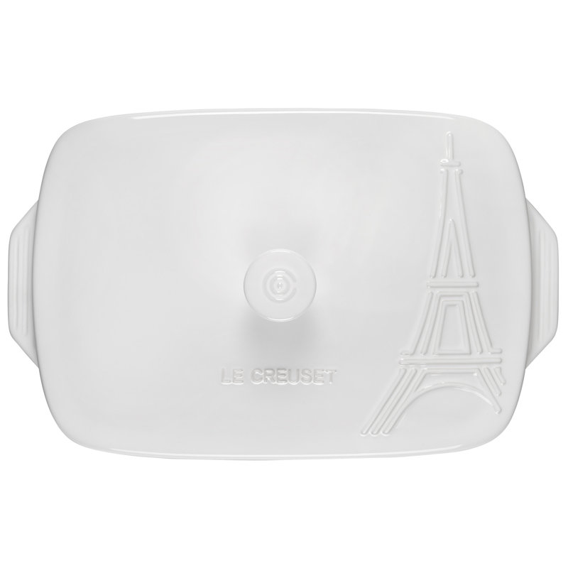 Le Creuset Stoneware 3.5 Qt Rectangular Casserole with Lid, White