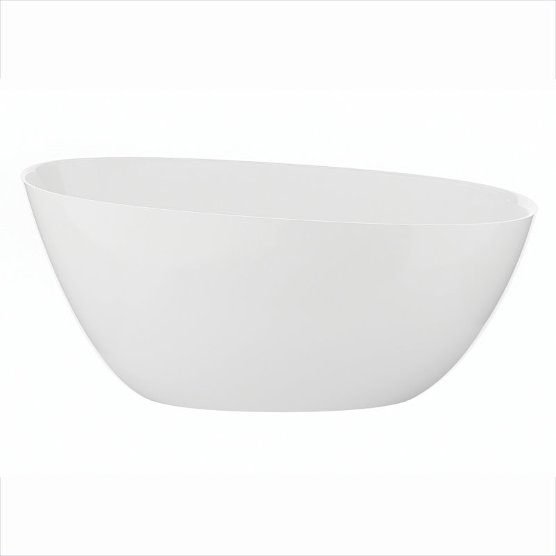 Walker 61.75" Freestanding Air Bathtub, Gloss White