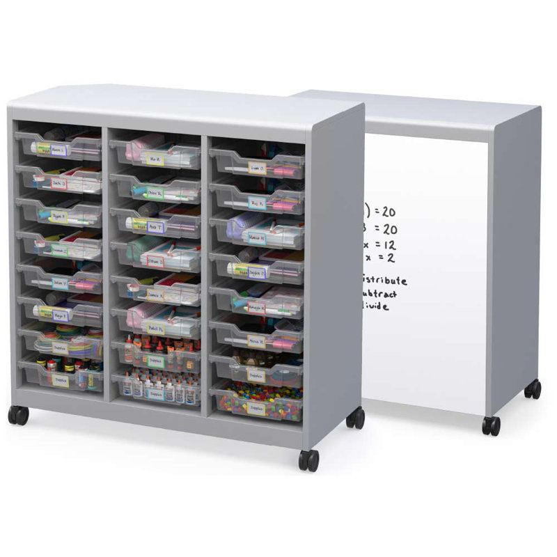 Chariot de rangement mobile avec bacs Voyager, L 41 po x H 42,5 po x P 19 po