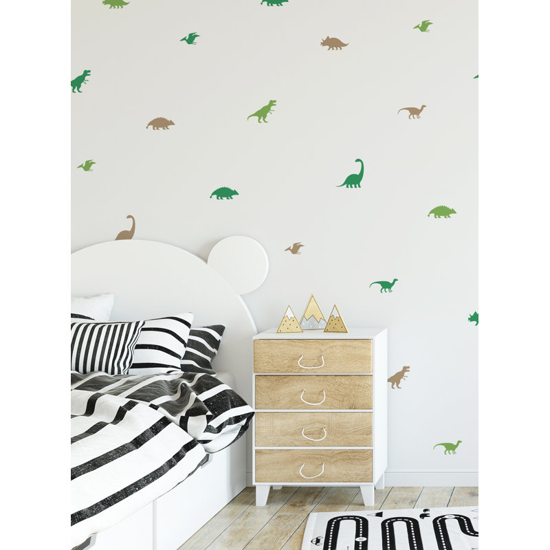 Adhésif décoratif dinosaure, Vert