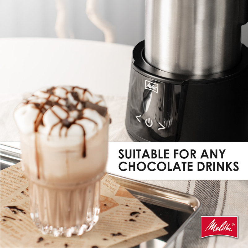 Compact Black and Stainless Steel Automatic Milk Frother