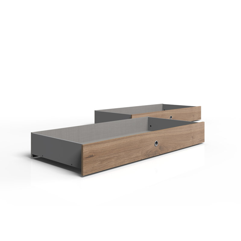 Berngar Underbed Storage Drawers, Plank Oak